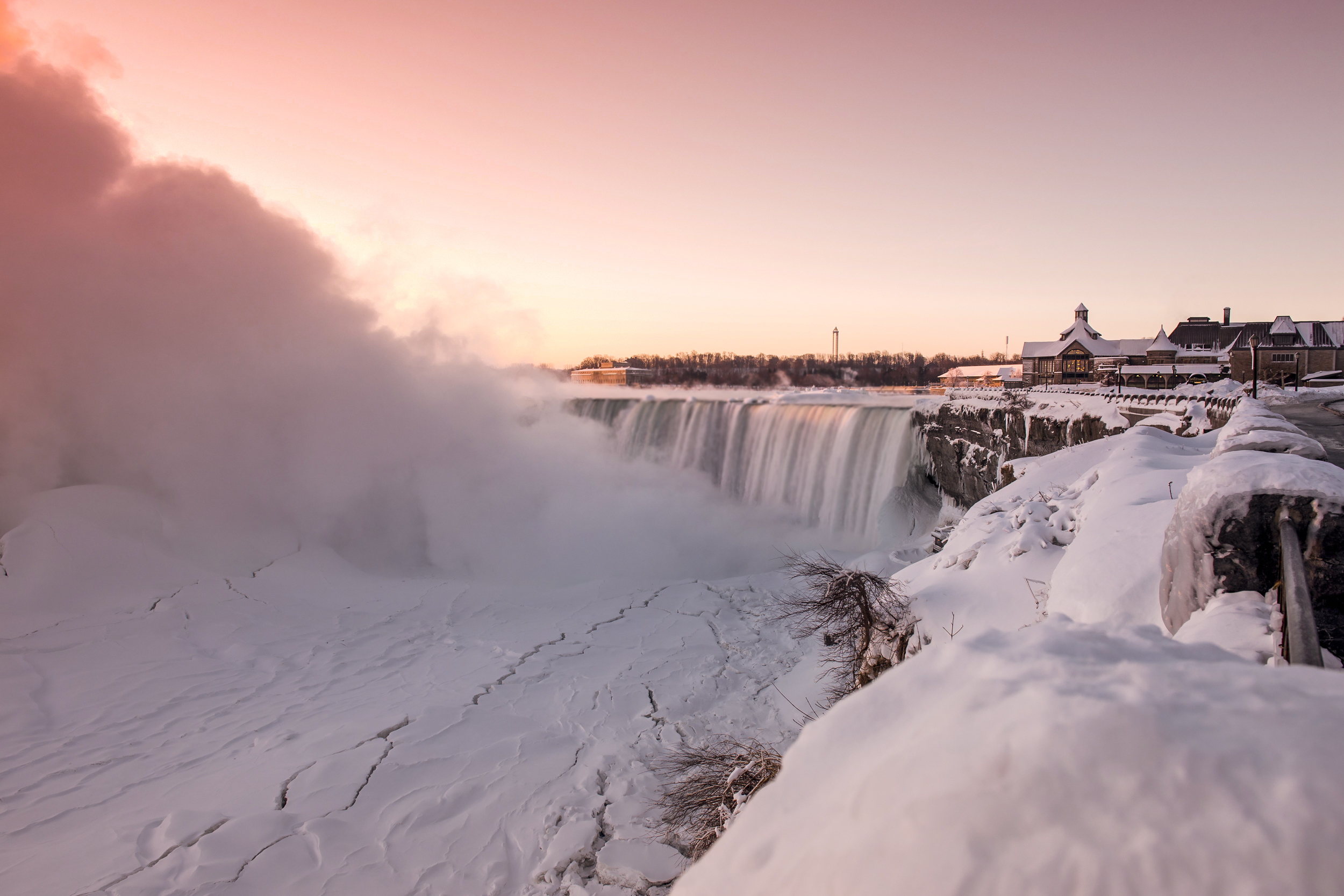 Winter sunrise over Horseshoe Falls