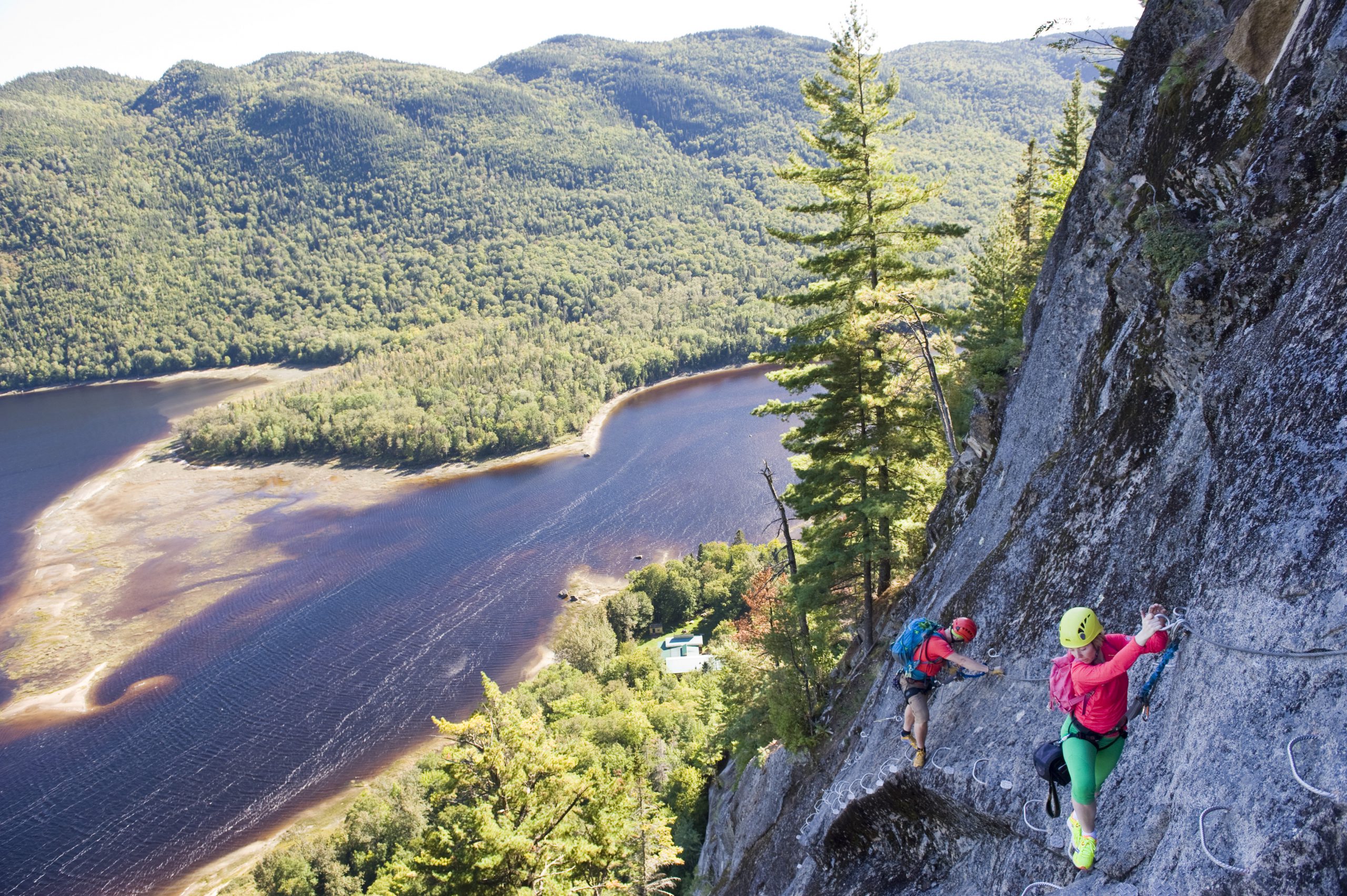Via ferrata in the Parc national du Fjord-du-Saguenay