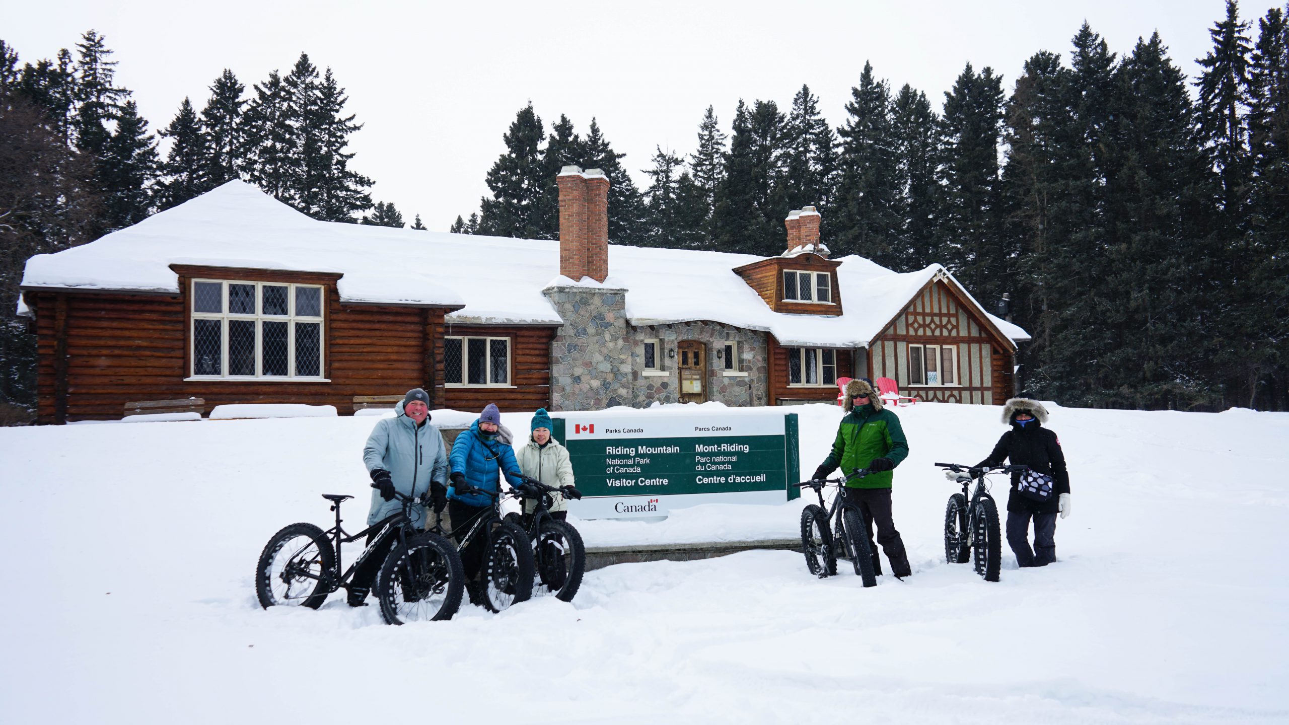 TMAC members enjoying a winter fam experience in Riding Mountain National Park.