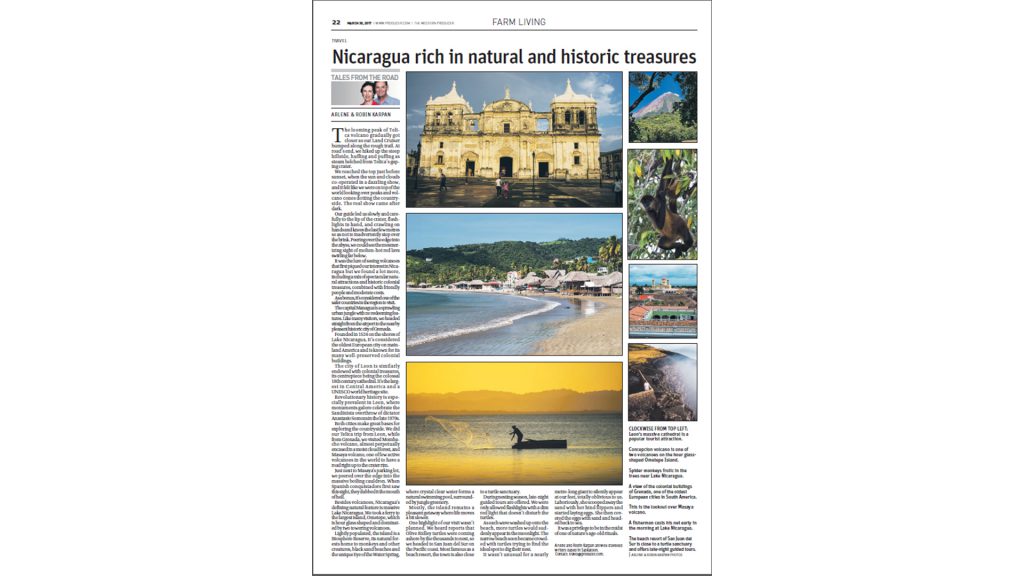 Nicaragua article in Western Producer