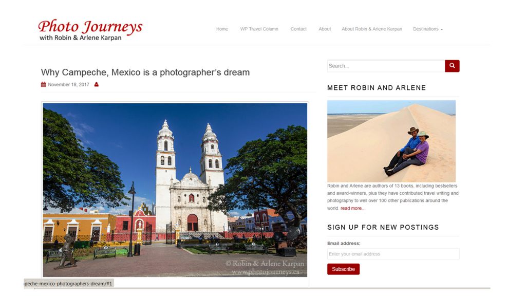 Campeche, Mexico article in Photojourneys.ca