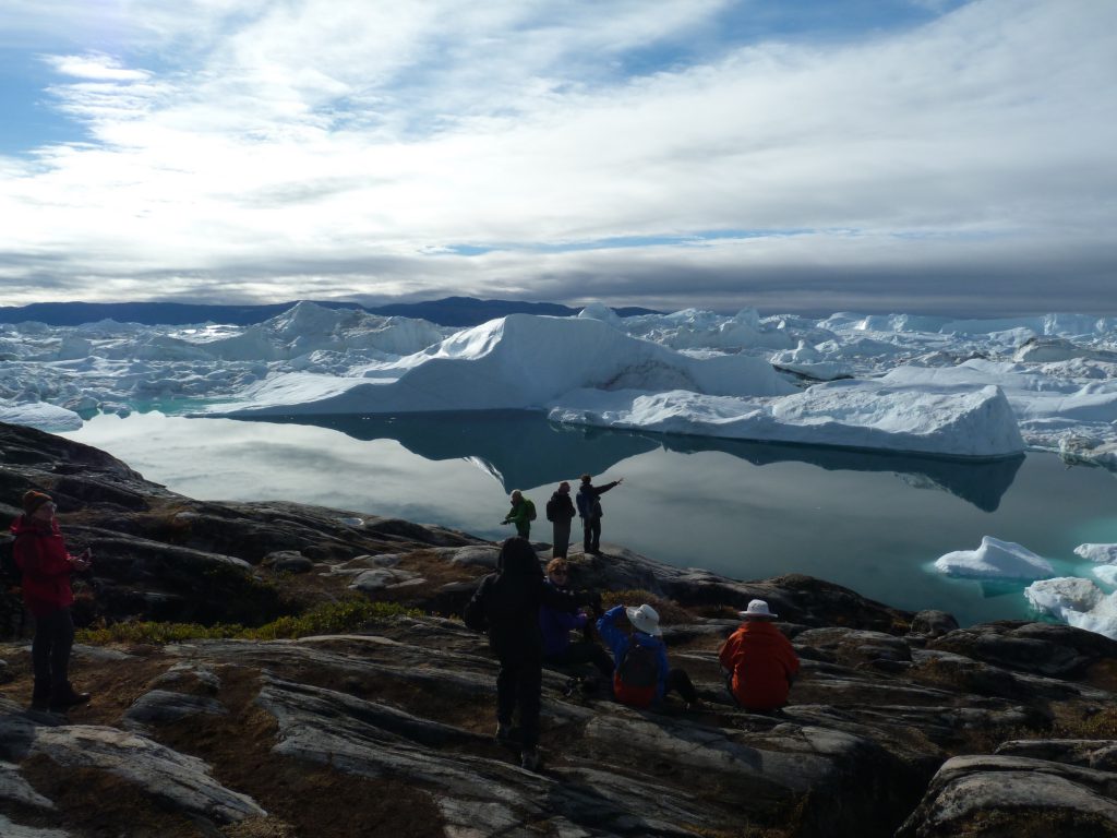 Illulisat glacier with people