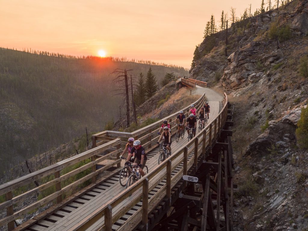 Biking at Myra Canyon