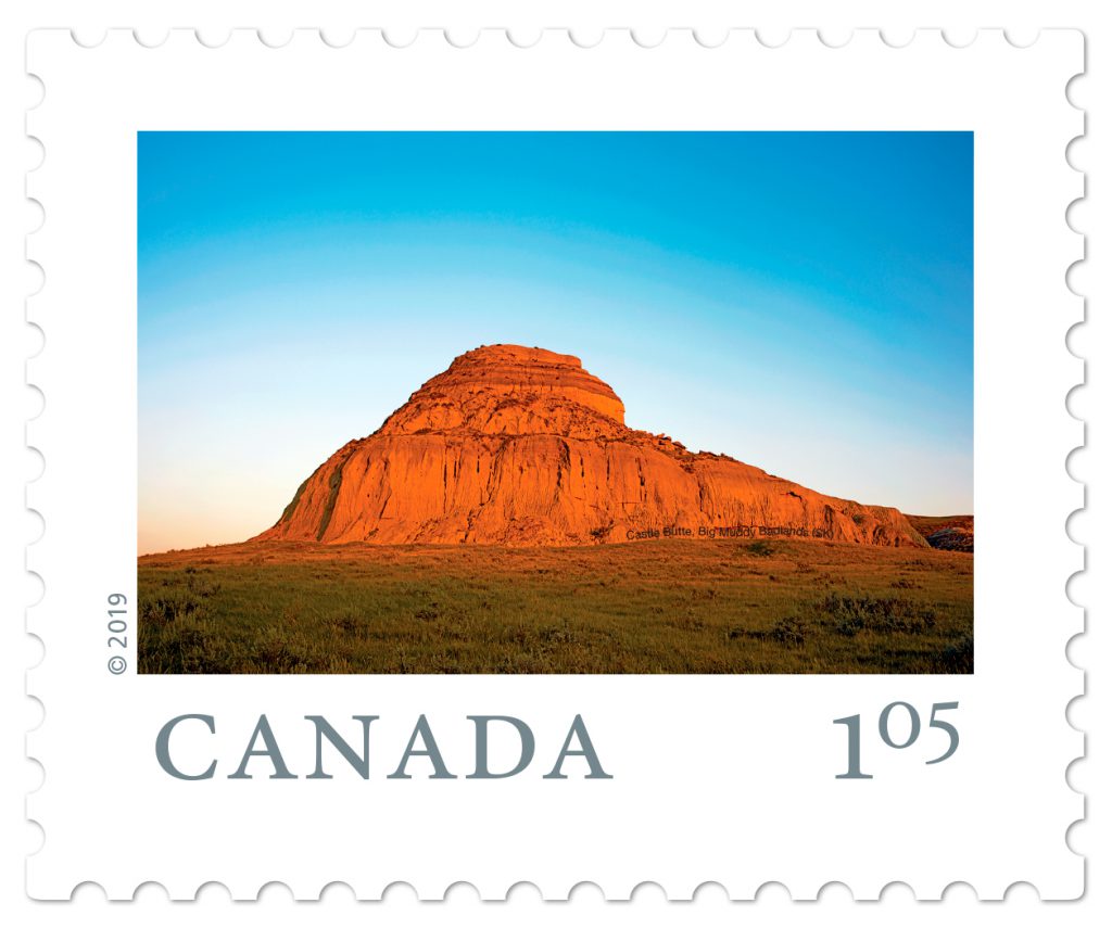 Castle Butte - Canada Post postage stamp series