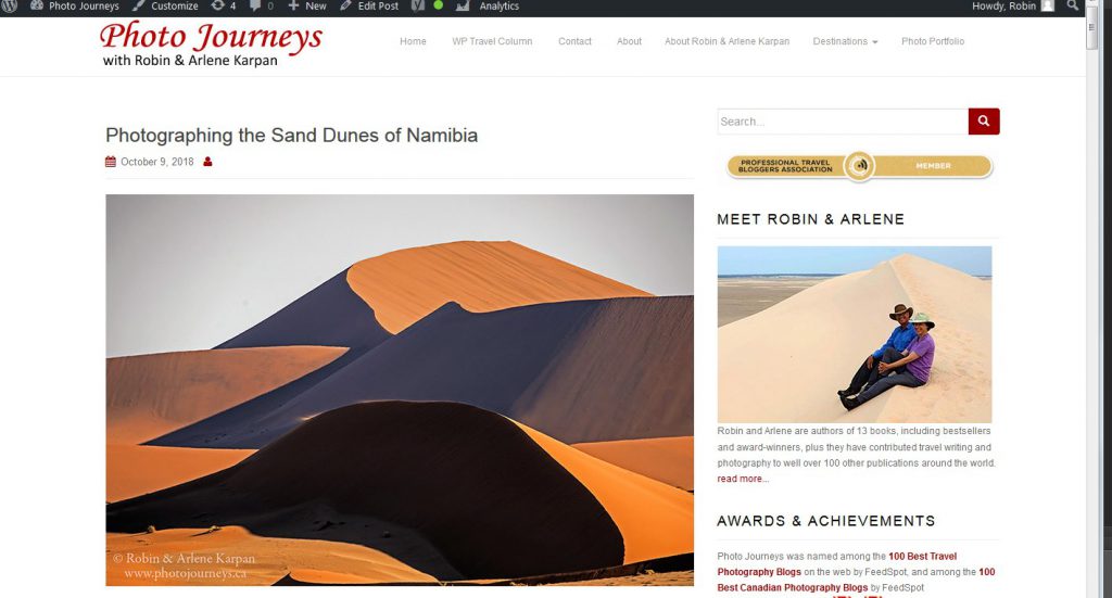 Photographing the Sand Dunes of Namibia