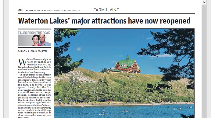 Waterton Lakes major attractions have now opened