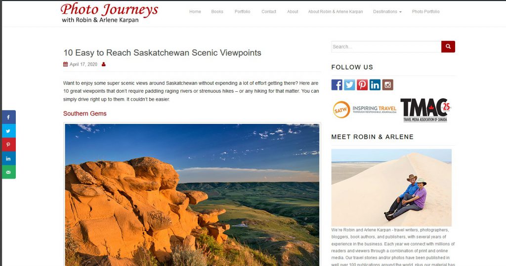 10 Easy to Reach Saskatchewan Viewpoints
