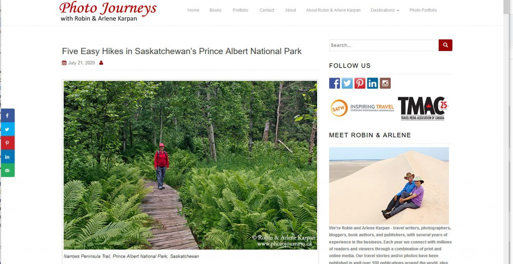 Five Easy Hikes in Prince Albert National Park