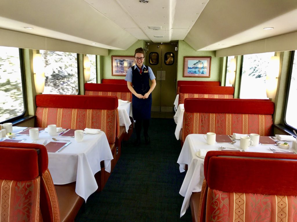 GOT6 Host Anny Dell shows off the GoldLeaf Service dining area CREDIT Jennifer Bain