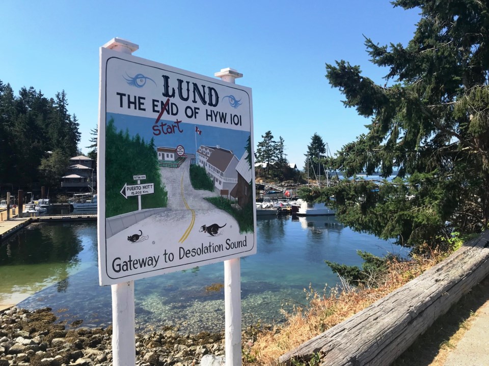 Lund, the 'start' of Highway 101. Photo Sandra Thomas