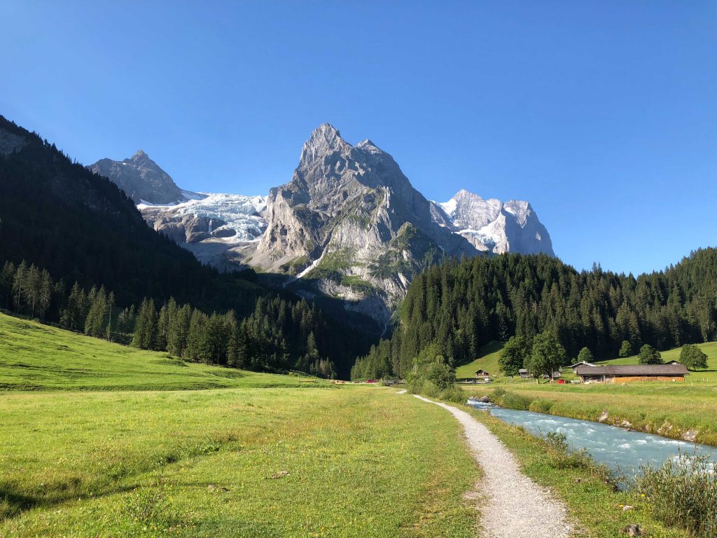 swiss mountains in summer