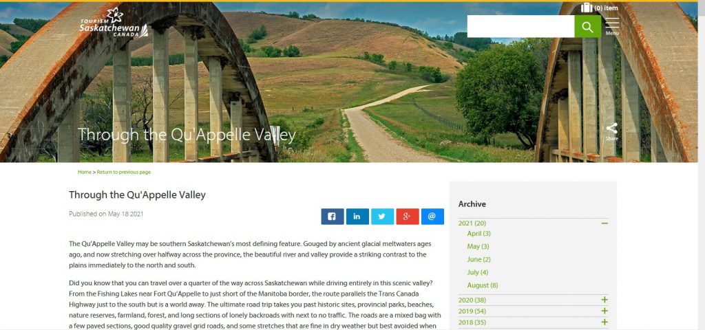 Through the Qu'Appelle Valley