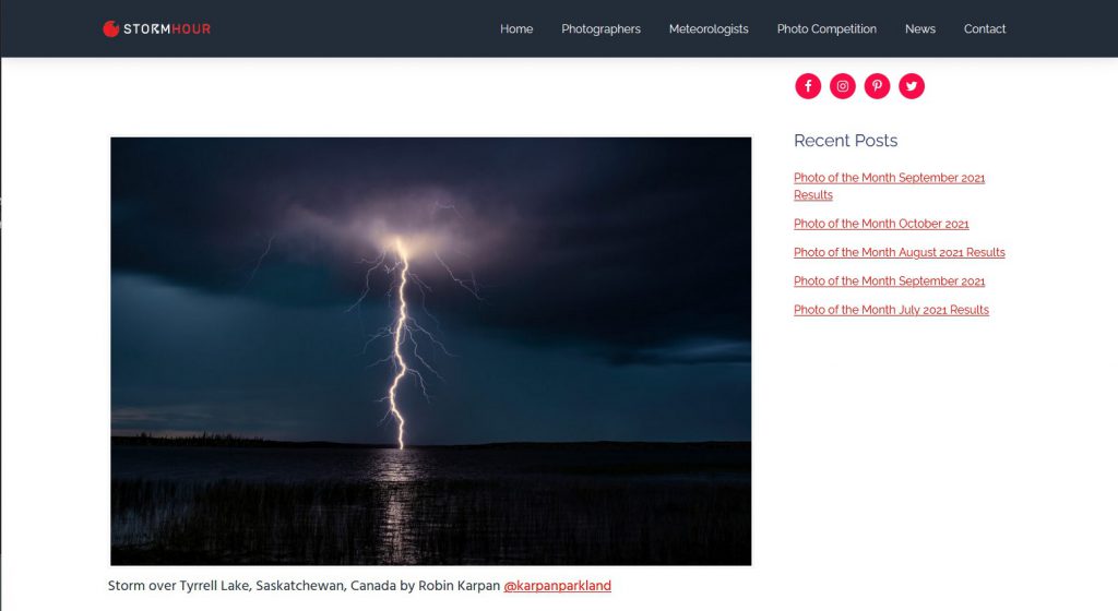 First Place - StormHour Photo of the Month