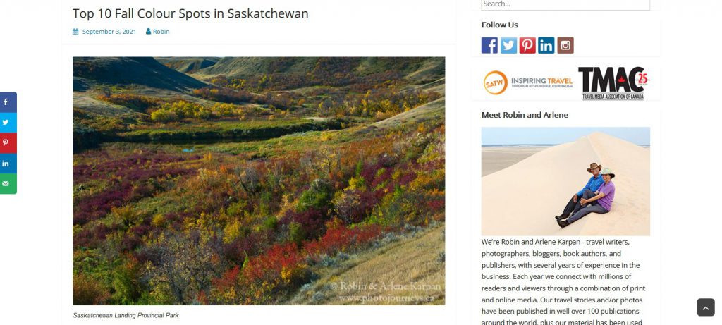 Top 10 Fall Colour Spots in Saskatchewan