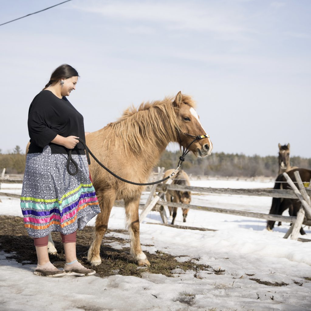 Madahoki Farm cultural ambassador Maggie Downer and Fawn CREDIT Liz Beddall