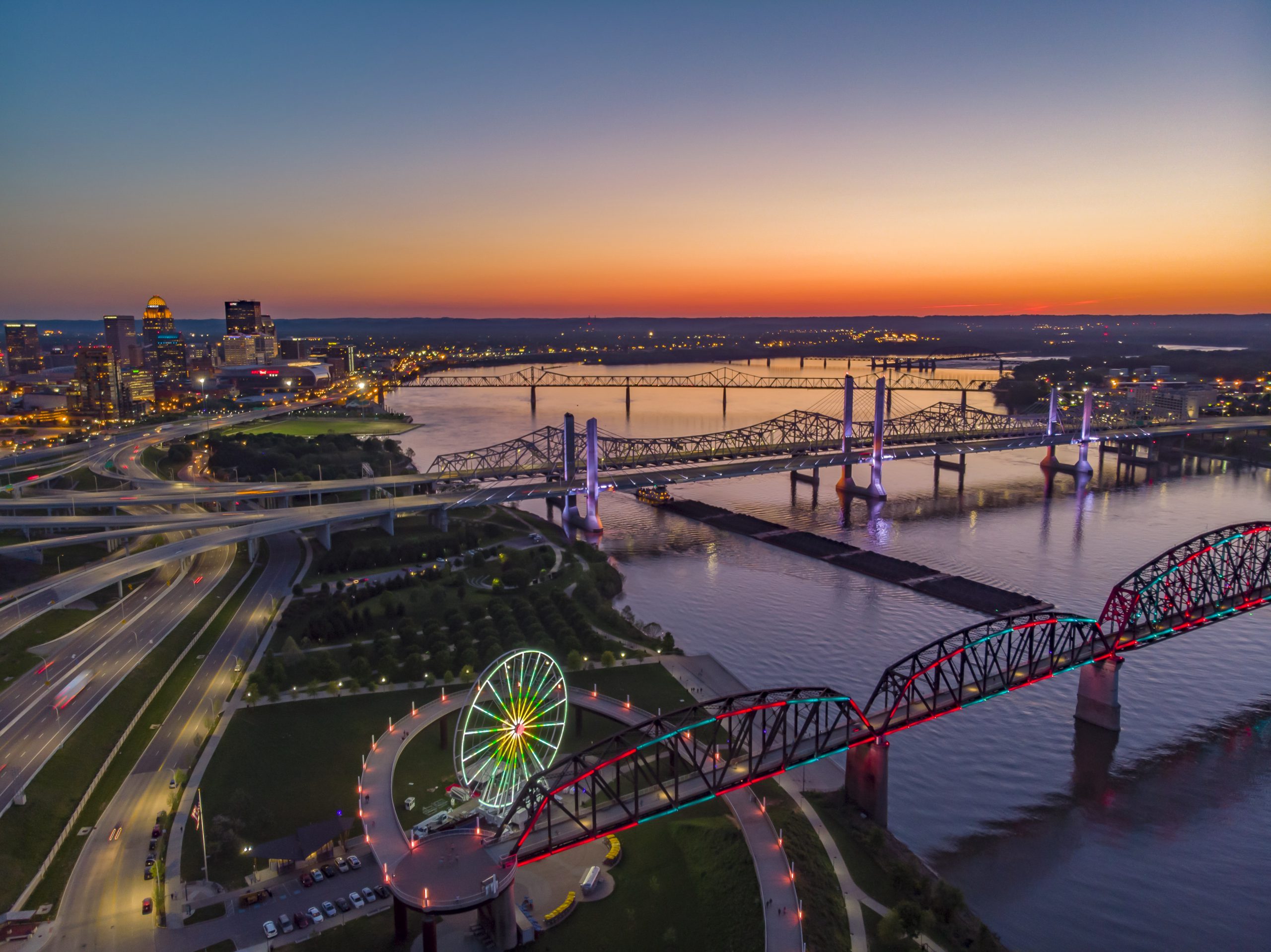 Skyline and river