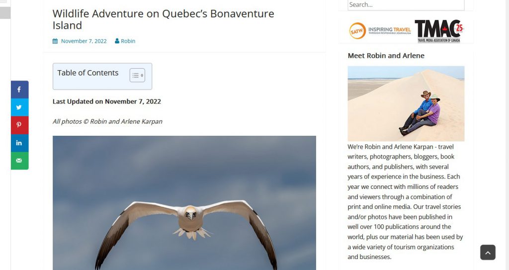 Wildlife Adventure on QuebecÃ¢â‚¬â„¢s Bonaventure Island