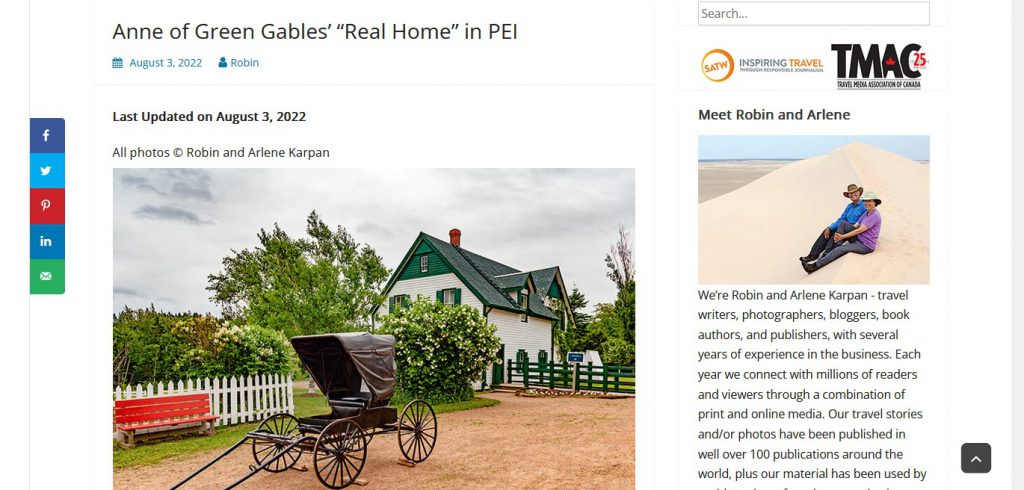 Anne of Green Gable "Real Home" in PEI