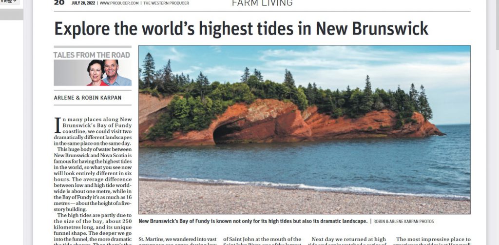 Explore the world's highest tides in New Brunswick