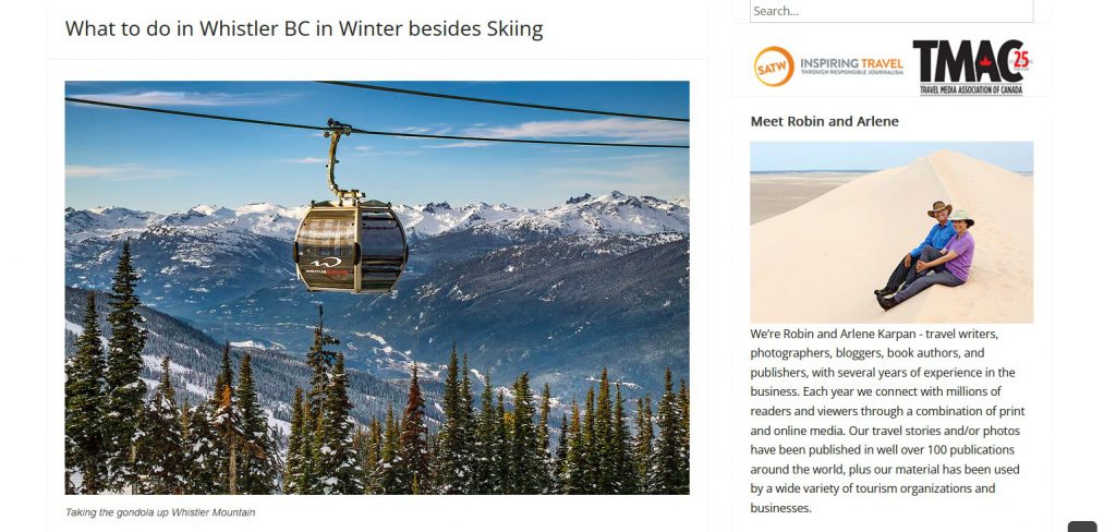 What to do in Whistler BC in Winter besides Skiing