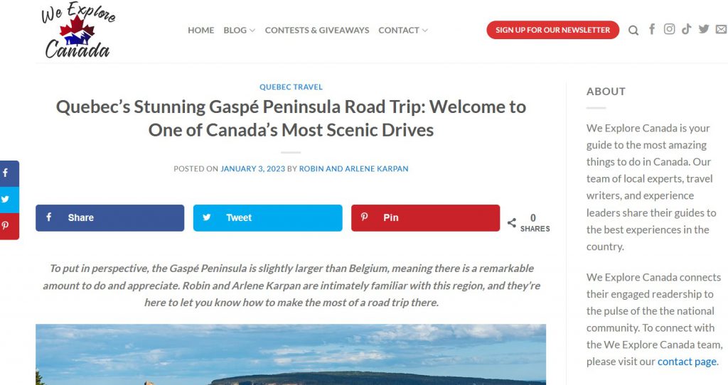 QuebecÃ¢â‚¬â„¢s Stunning GaspÃƒÂ© Peninsula Road Trip: Welcome to One of CanadaÃ¢â‚¬â„¢s Most Scenic Drives