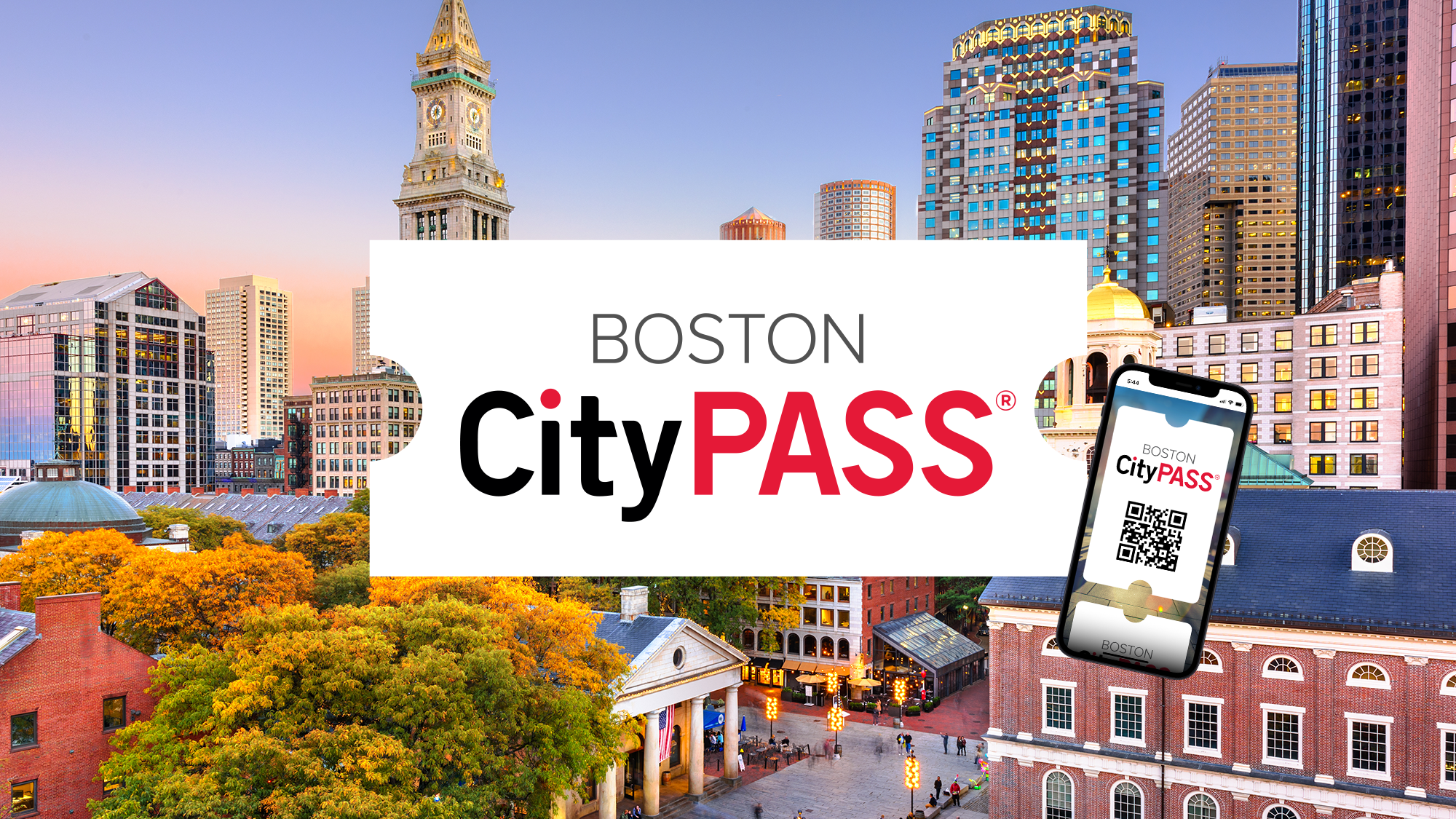 Boston CityPASS Logo with Skyline