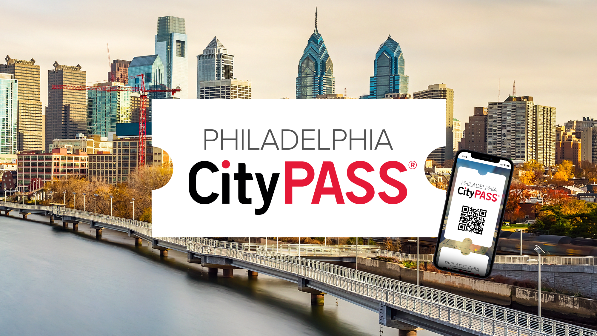 Philadelphia CityPASS Logo with Philadelphia Skyline