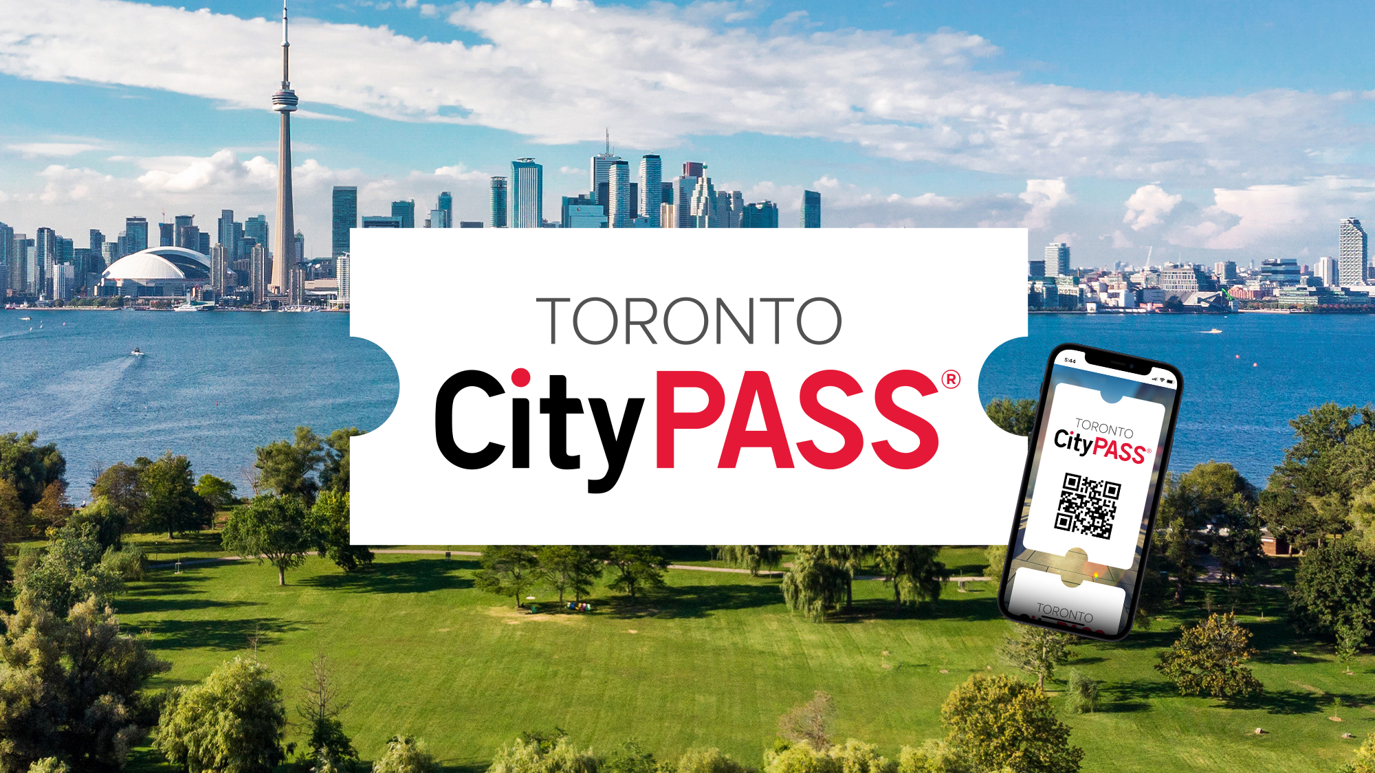 Toronto CityPASS Logo with Toronto Skyline