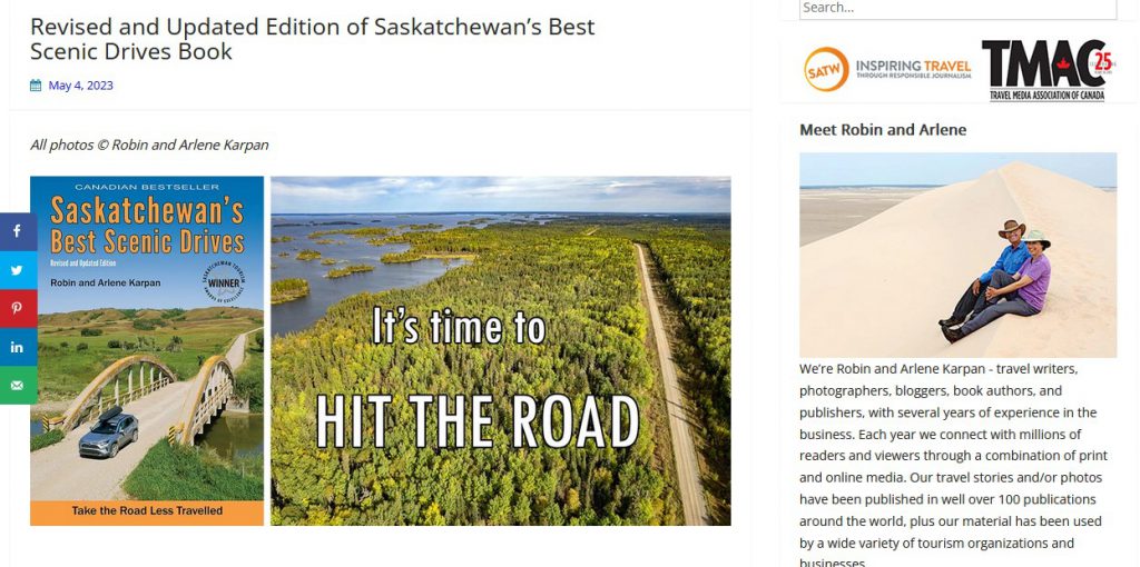 Revised and Updated Edition of SaskatchewanÃ¢â‚¬â„¢s Best Scenic Drives