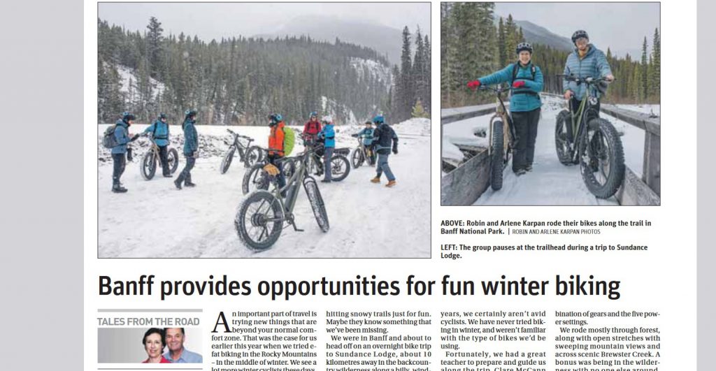 Banff provides opportunities for fun winter biking