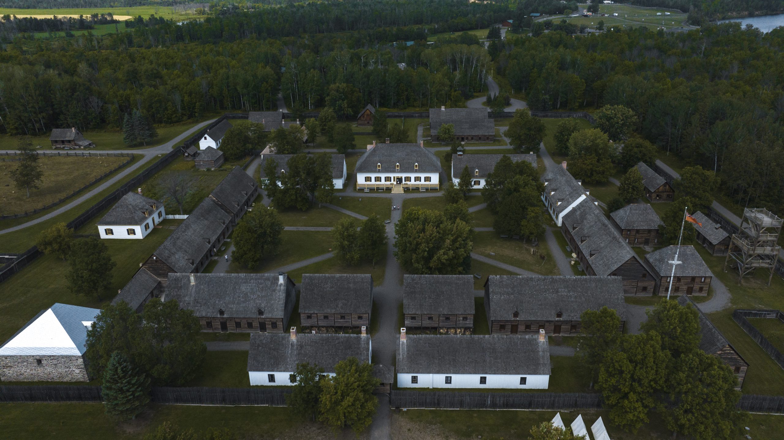 Fort William Historical Park, aerial view of FWHP